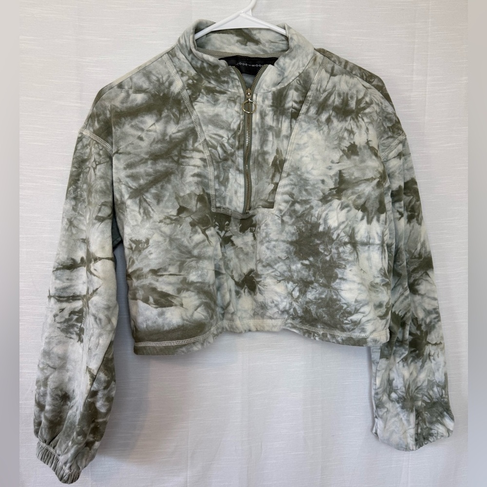 Code Mode Tie-Dye Cropped Sweatshirt